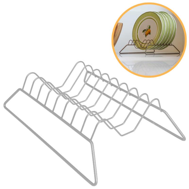 Organizador Porta Pratos Vertical Viena em Aço Branco 990601 BEL em Oferta na Shopee