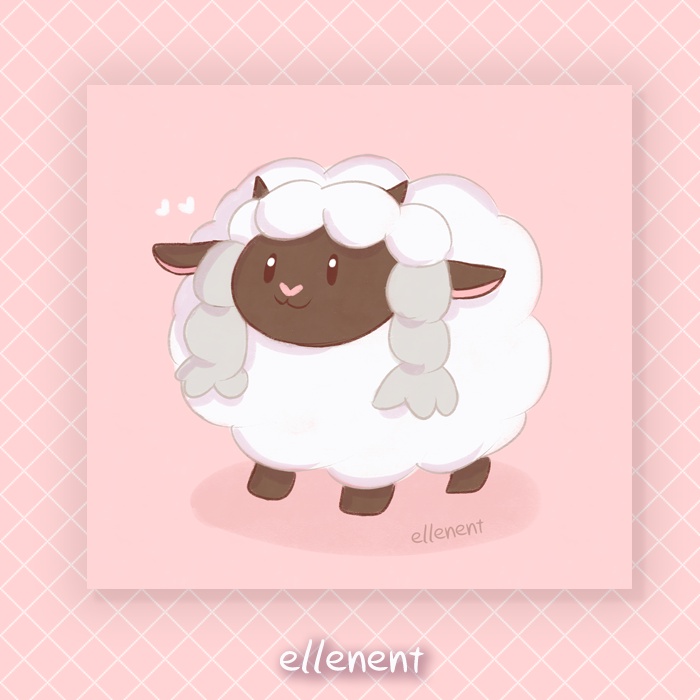 Mini Print Wooloo - Pokemon Sword and Shield