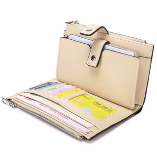 David Jones Feminina Couro do falso Long Zip Carteiras