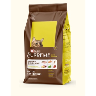 Ração Quatree Supreme Gatos Castrados Frango Batata Doce Ração Pacote 1kg (Nova Receita)