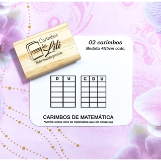 Carimbos Pedagógicos Matemática - Cdu + Du - 1 Par em Oferta na Shopee