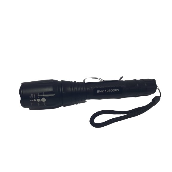 Lanterna Tática Estilo Militar Swat recarregável de led com sinalizador de Emergência e 2 baterias