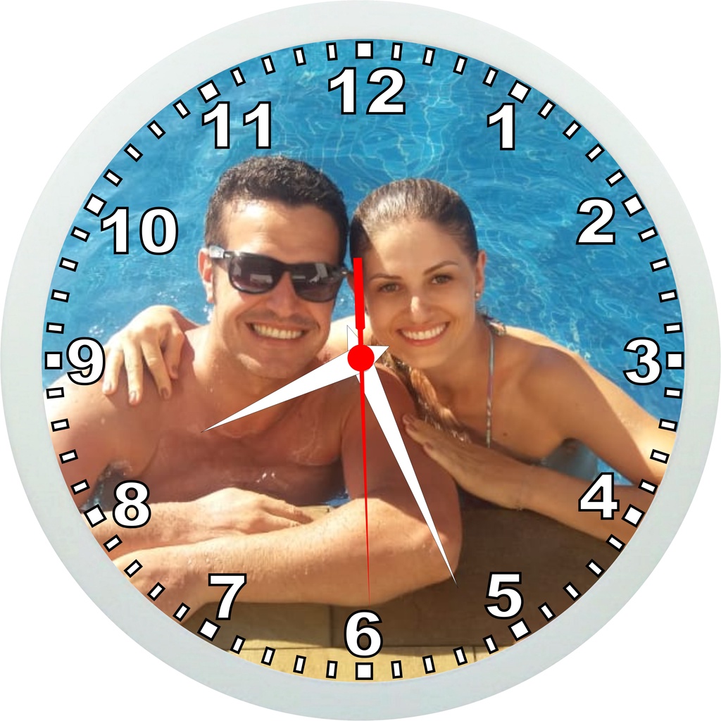 Relógio de Parede Personalizado Com Sua Foto - 24cm (oferta)
