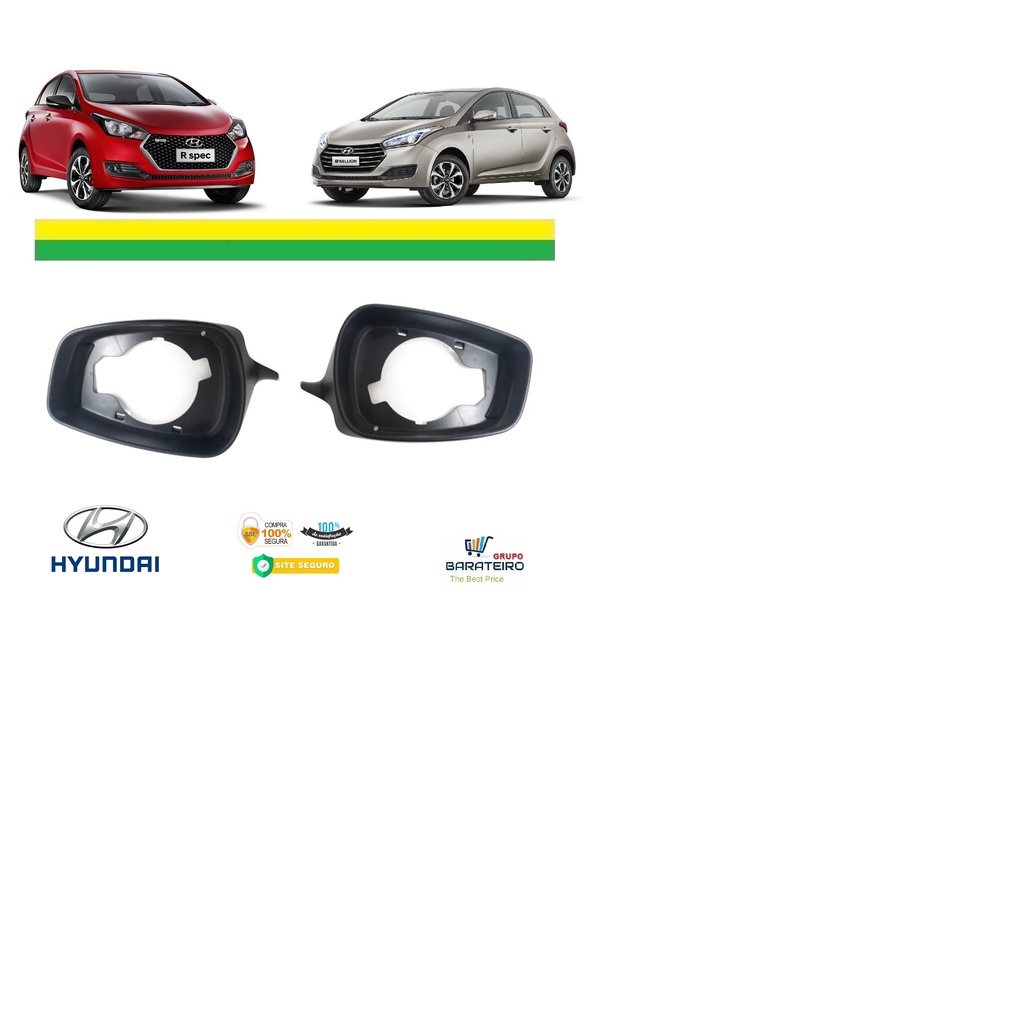 Aro Moldura Retrovisor Hb20 2012 2013 2016 2017 2018
