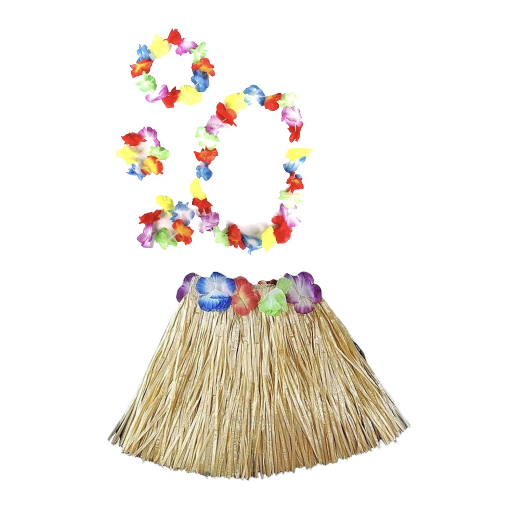 Fantasia Havaiana Kit Carnaval Ula Ula Princesa Festa Praia Luau