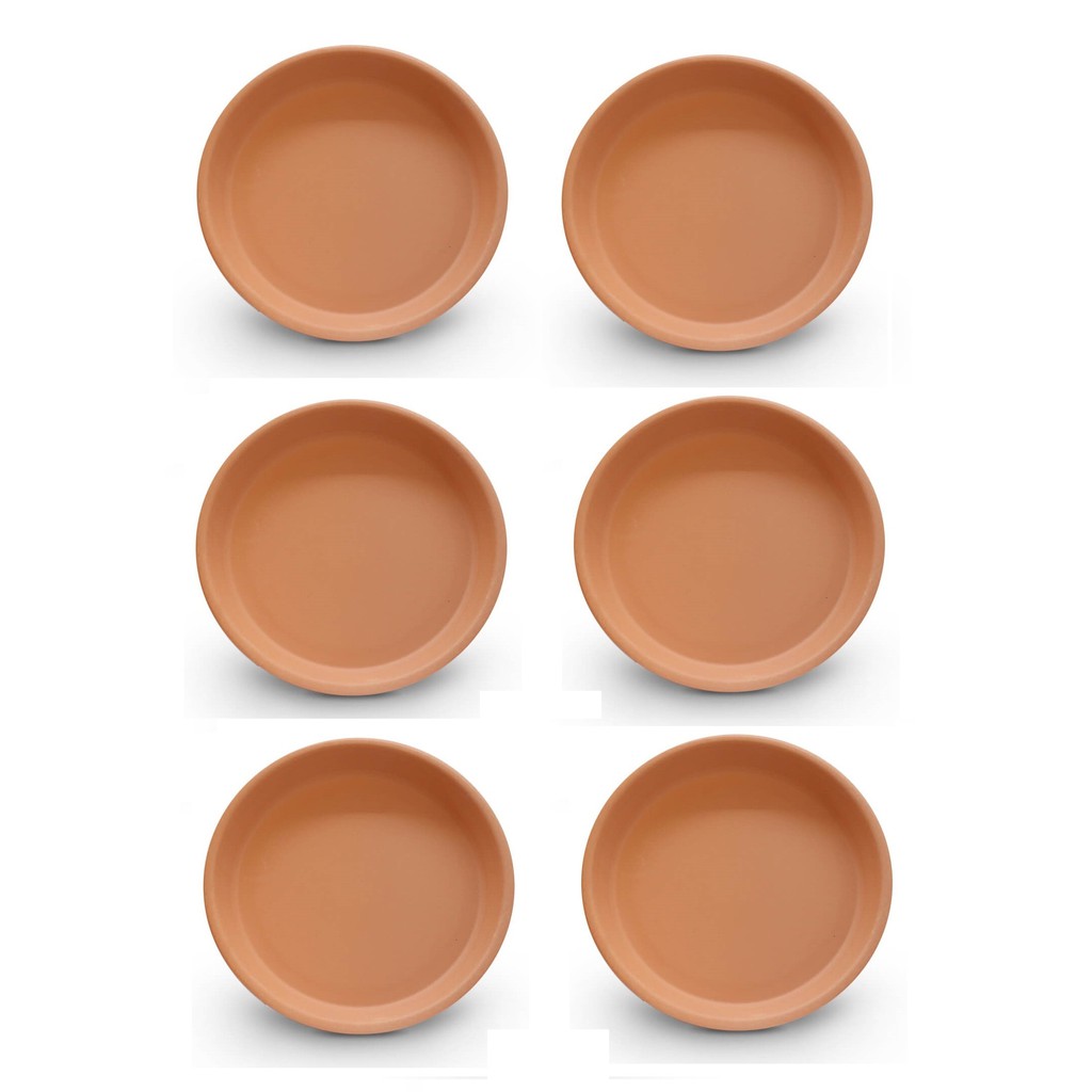 6x Pratos de Barro Para vaso de Planta 20 cm Redondo Feito a mão - Excelente Acabamento em Oferta na Shopee