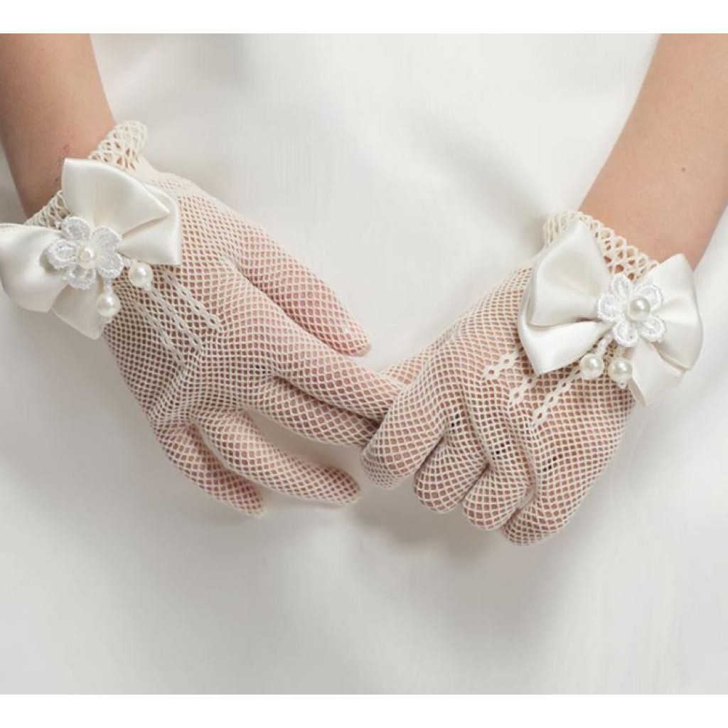 Luva Infantil Para Daminhas Princesas Batizados Etc Luxo em Oferta na Shopee