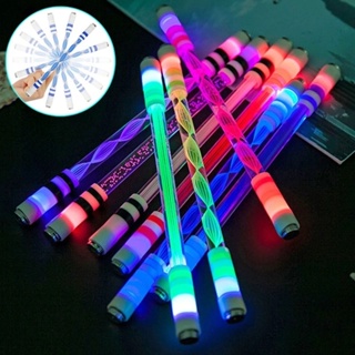 Dedo Rolante Luminescente Flash LED Desenvolver Inteligência Caneta Giratória/Esferográfica Com Revestimento De Tensão Antiderrapante em Oferta na Shopee