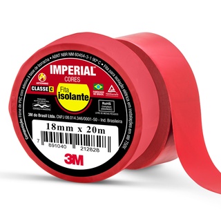 Fita Isolante Imperial Vermelha 18mm x 10m 3M