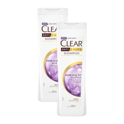 Kit 2 Shampoos Clear Anticaspa Hidratação Intensa com 400ml