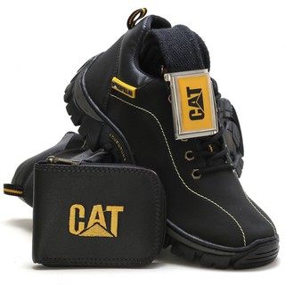 bota tenis masculina caterpillar couro cat cano baixo top 