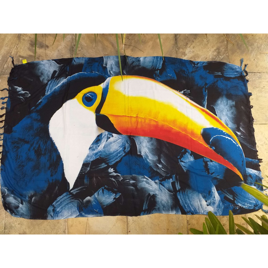 Canga de Praia estampa modelo Tucano em Oferta na Shopee