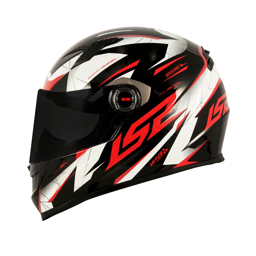 CAPACETE LS2 FF358 CLASSIC DRAZE – Preto Branco e Vermelho
