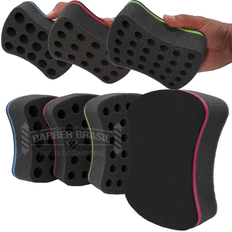 Kit 10 Esponjas  Nudred Buchinha de Enrolar Cabelo P M G Classic sem logo