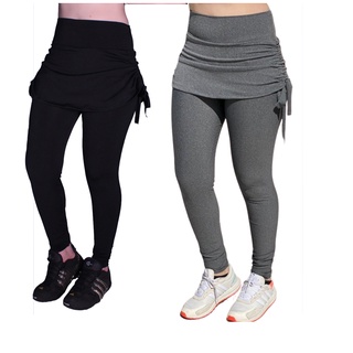 Kit 2 Calças Legging Saia Tapa Bumbum Cintura Alta Academia Treino