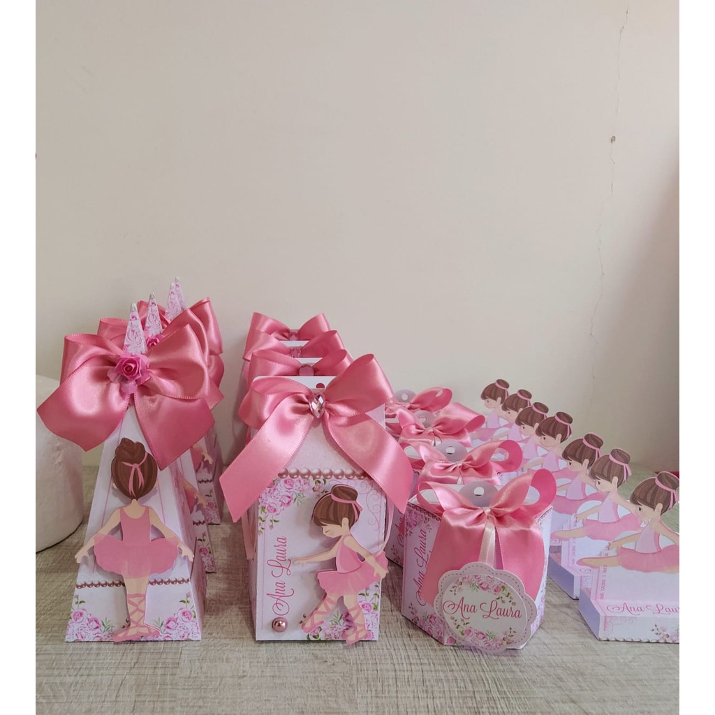 40 itens Bailarina Kit só um bolinho de lembrancinhas personalizada para festa infantil em promoção em Oferta na Shopee