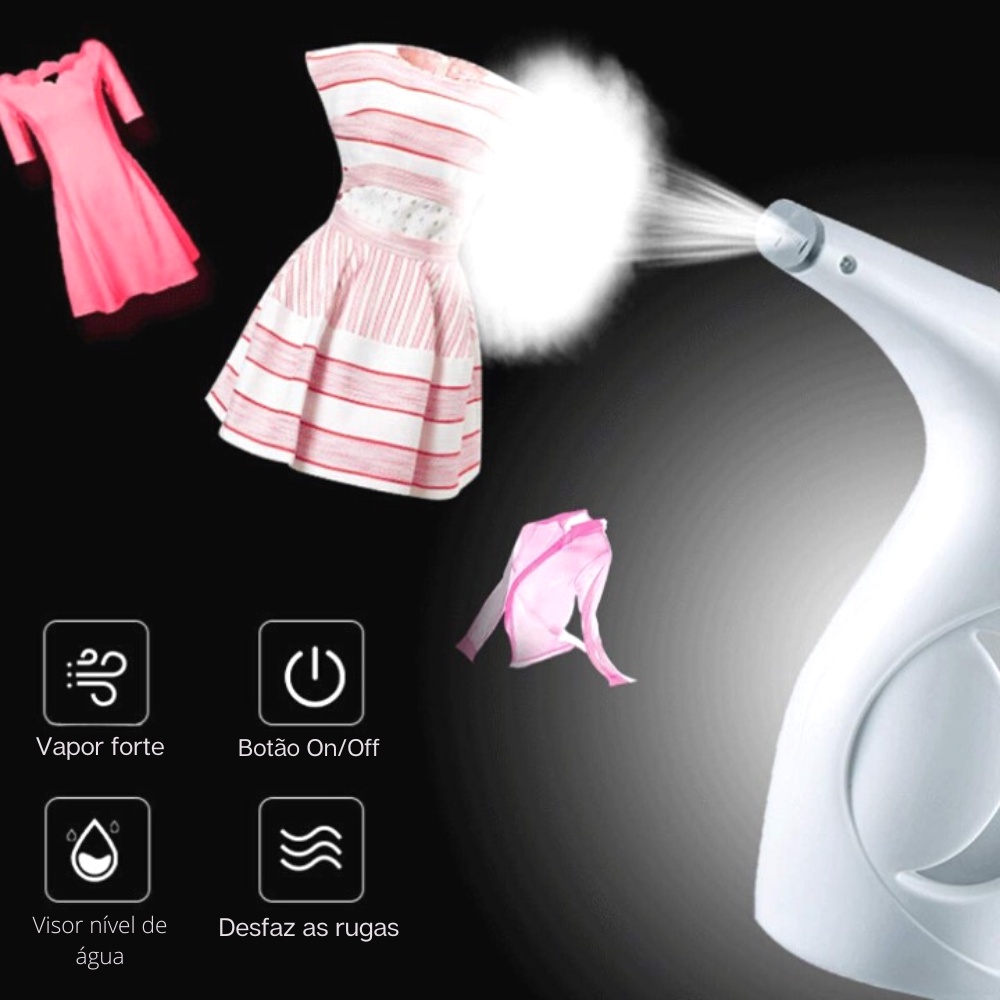 Passadeira a Vapor de Roupas Portátil 110V Vapor Fácil e Prático