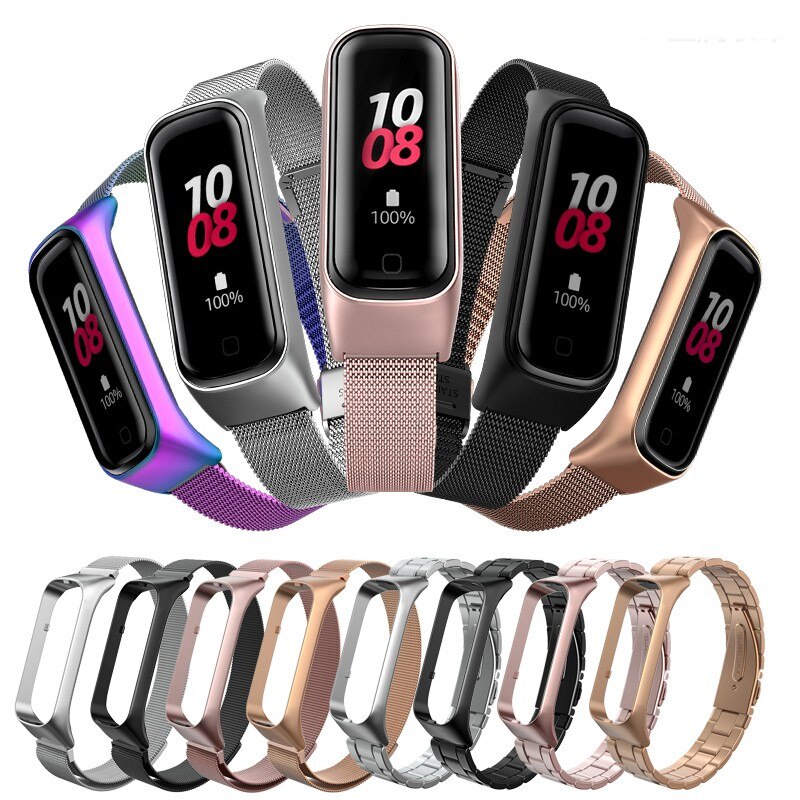 Pulseira Magnética De Metal Em Aço Inoxidável Para Pulseira De Relógio Samsung Galaxy Fit2 SM-R220