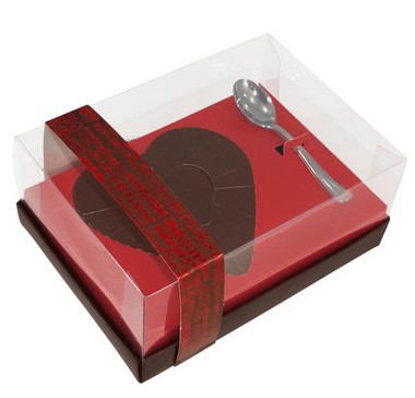 Caixa Coração para Ovo de Colher 500g - Classic Red Love Cód 1404 - 05 unidades - Ideia Embalagens - Stationery