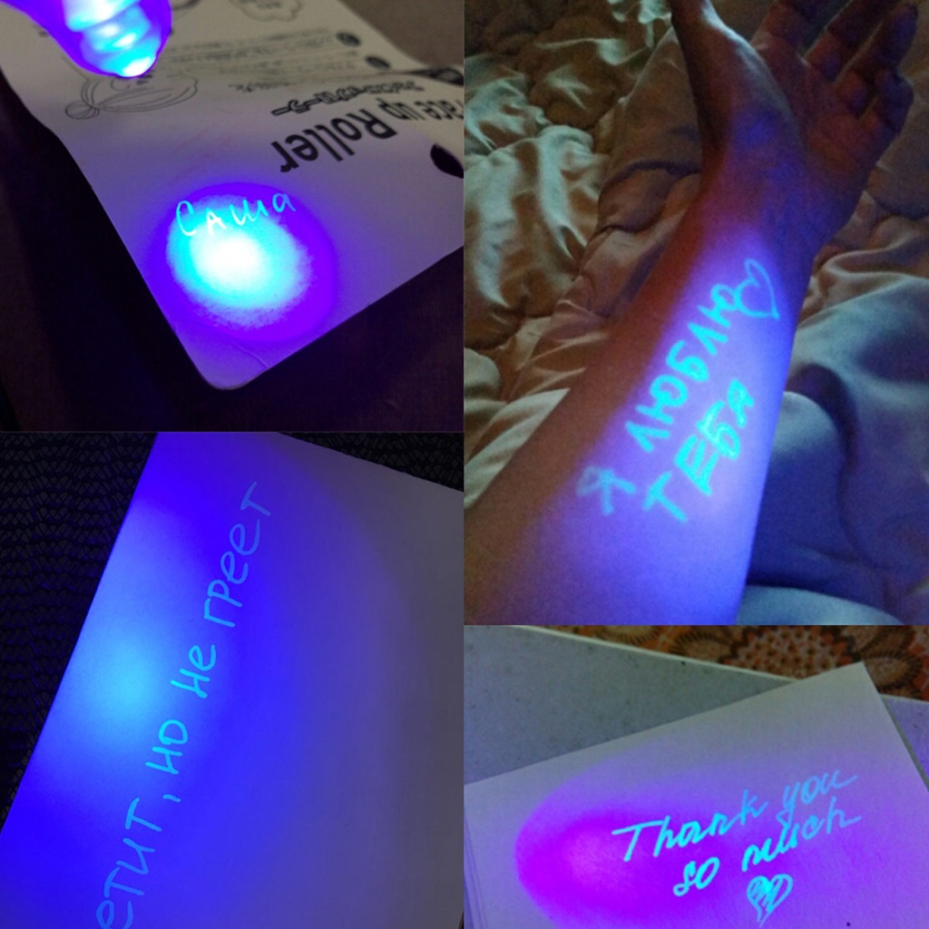 Caneta Magicas C/ 3 Unidades Invisível E Luz Negra