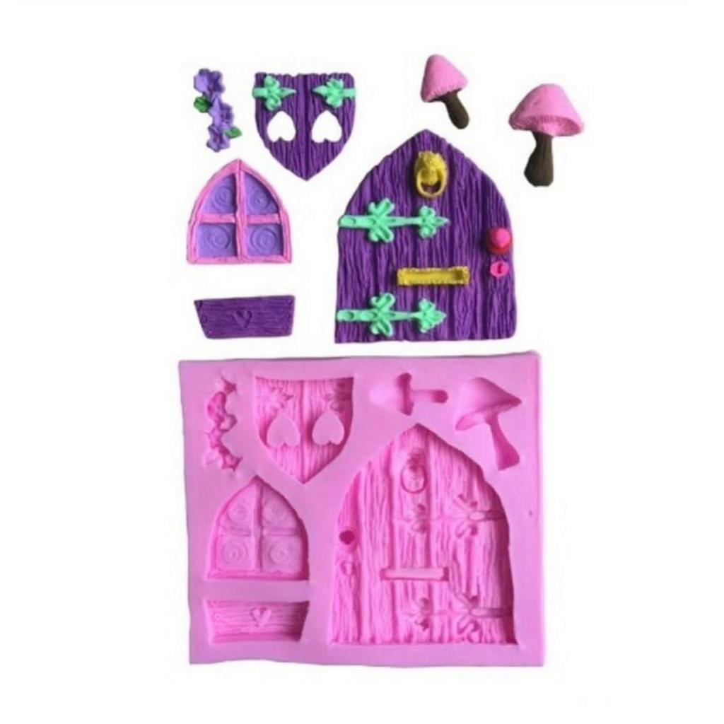 Molde De Silicone Portas, Caverna, Cogumelo, Janela Para Confeitaria/biscuit em Oferta na Shopee