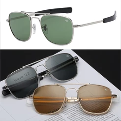 Óculos De Sol De Sol Masculino Aviador De Metal Clássico