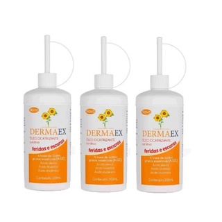 Óleo De Girassol Hidratante Dermaex C/3x200ml Pronta Entrega