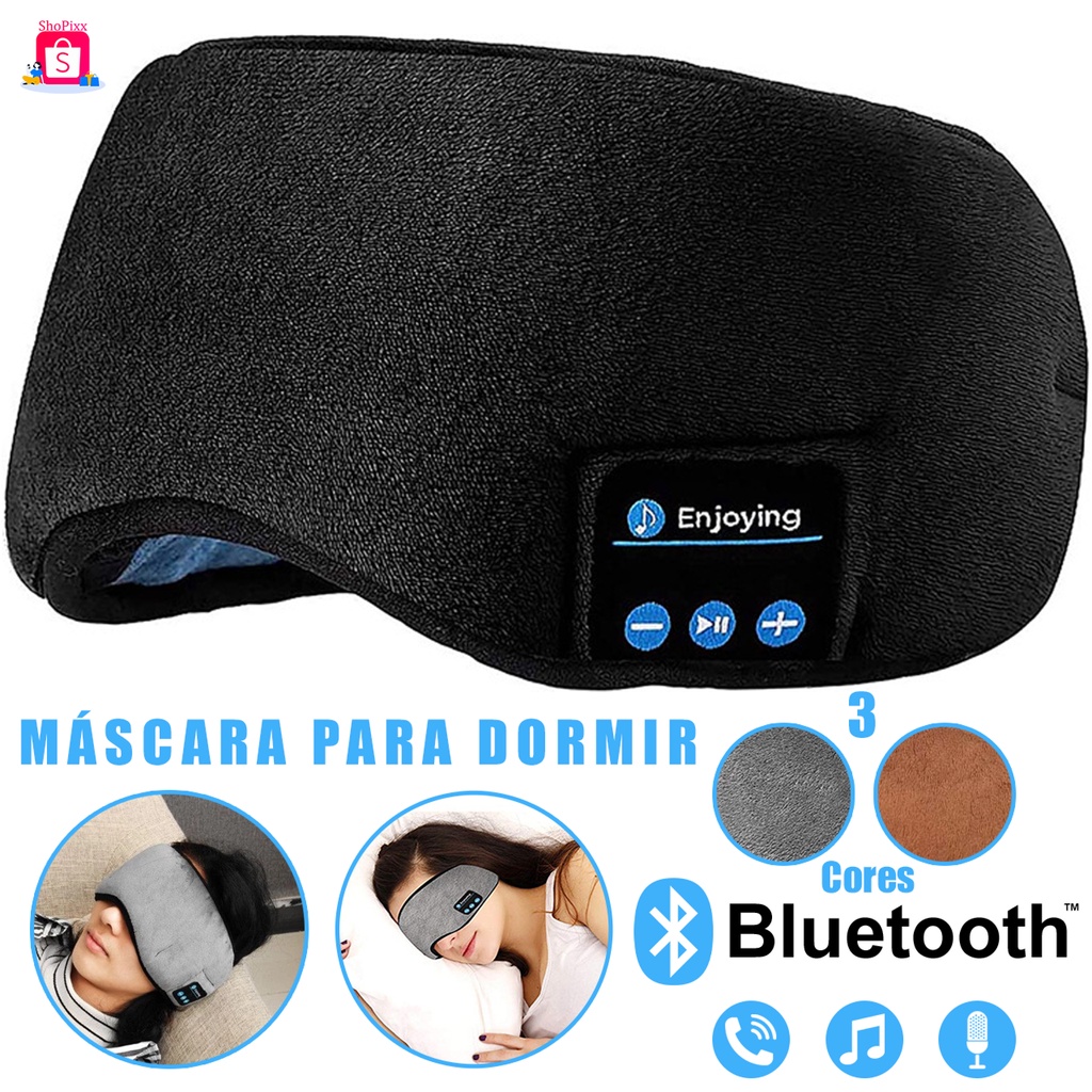 Máscara de Dormir Bluetooth Venda Tapa Olho com Fone de Ouvido Confortável