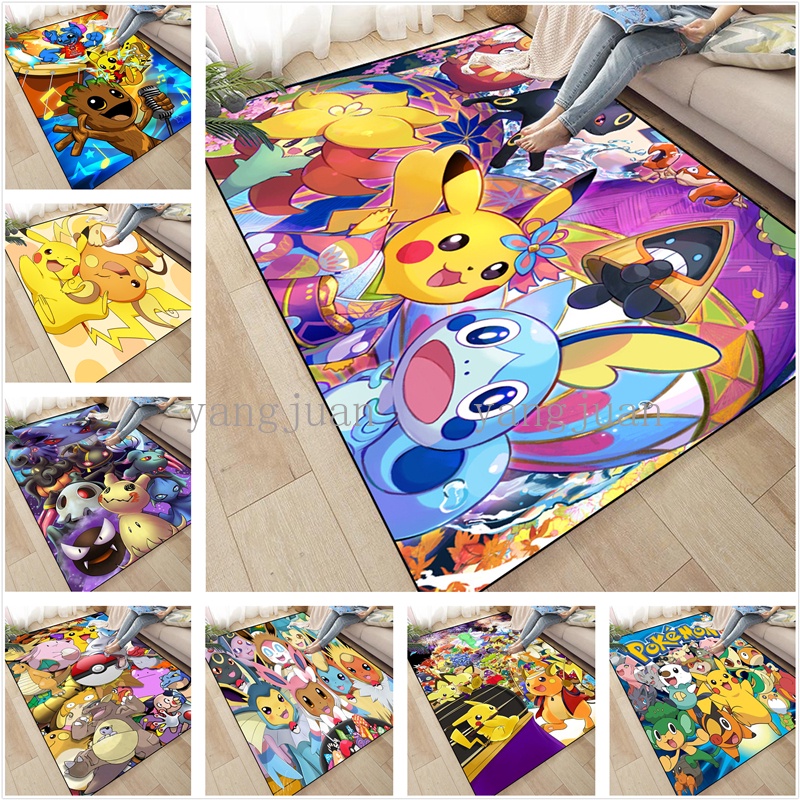 Personalizado Disney Movie Pokémon Pikachu Absorve Água Antiderrapante Tapete para Pés Tapete para Porta de Entrada Tape