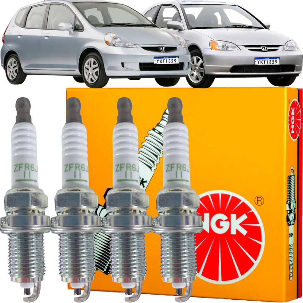 Jogo de Vela Original NGK Honda Civic Fit 2001 a 2008 em Oferta na Shopee