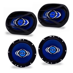 Kit Par Alto Falante Hurricane 6 + 6x9 Polegadas 280w Rms Som Automotivo