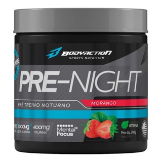 Pre Treino Sem Cafeína Pre Night 200g Bodyaction em Oferta na Shopee
