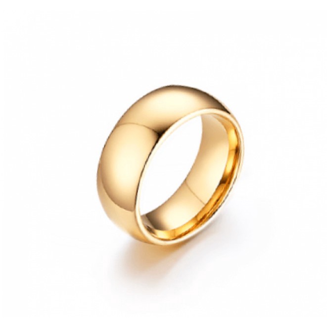 Aliança 8mm de Casamento noivado banhado Ouro 18k Tradicional Original + Solitário (1 UNIDADE) — imagem 2 de 2
