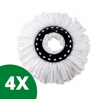 KIT 4 Refil MOP 360 Lavável Reutilizável Microfibra