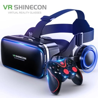 Óculos Shinecon 6 0 Realidade Virtual C / Fone De Ouvido Bt / 3d + Capacete
