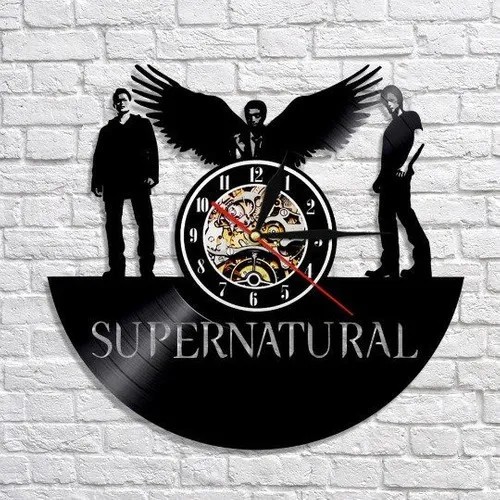 Supernatural 06 - Relógio Disco De Vinil Decoração