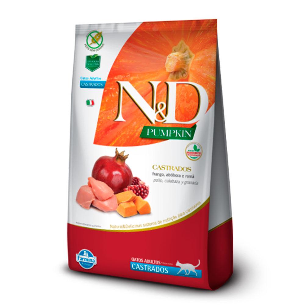 Racao Nd Pumpkin Gatos Adultos Castrado Frango - 7,5kg em Oferta na Shopee