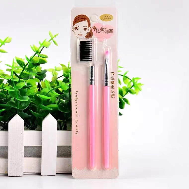 Kit 2 pincel de maquiagem pincel de sombra para os olhos