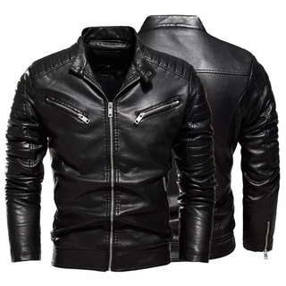 Jaqueta Masculina Couro Moderna Pronta Entrega Casual Clássico Elegante Moderna