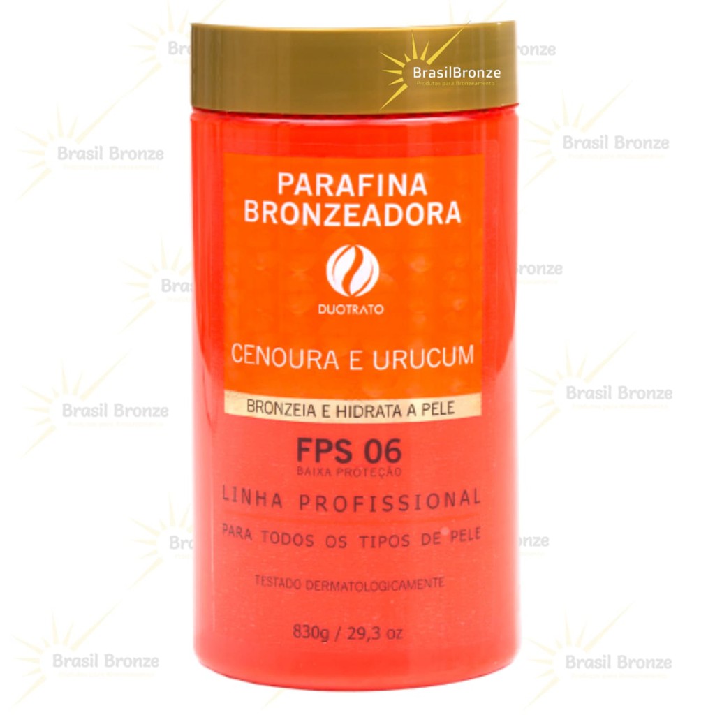 Parafina Bronzeadora Cenoura e Urucum FPS 06 Duotrato 830g