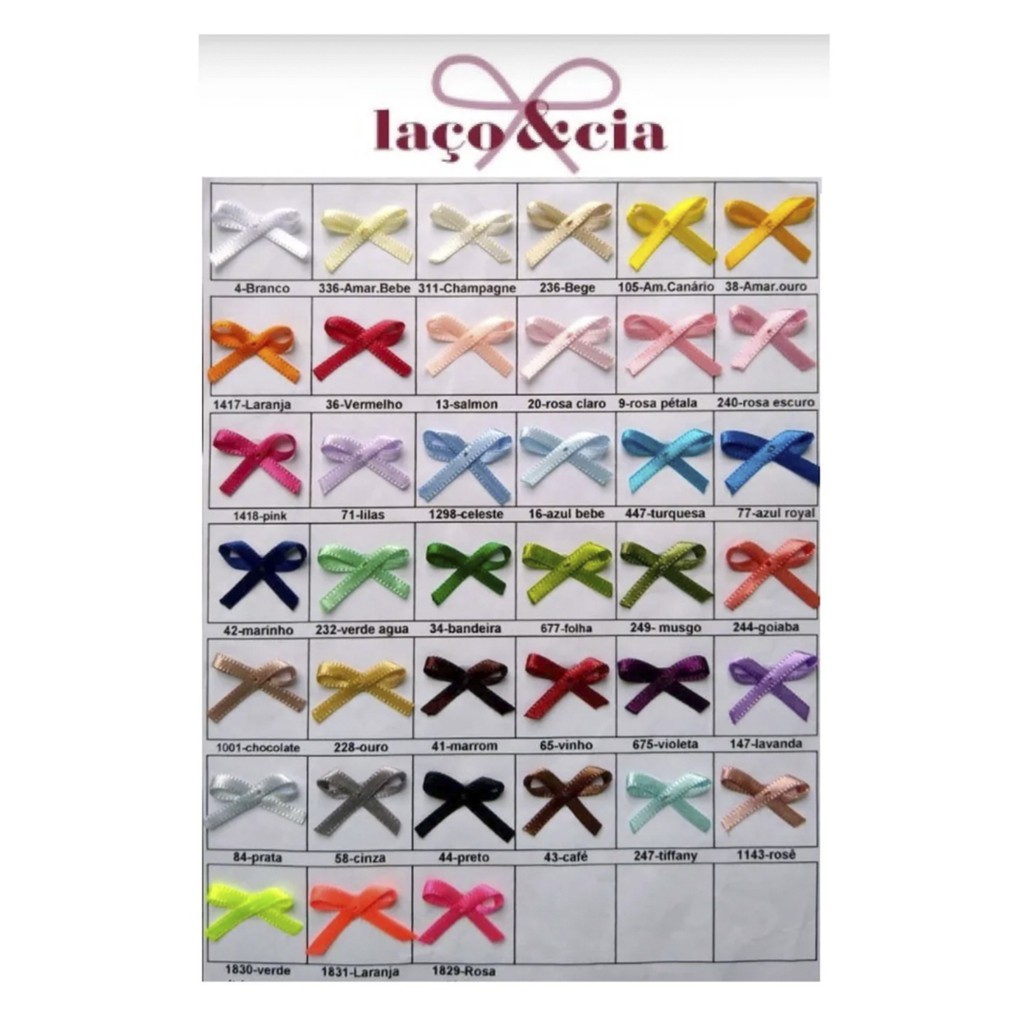 Lacinho Cetim 3001 * 2,0 Cm Laço & Cia - 200 lacinhos em Oferta na Shopee