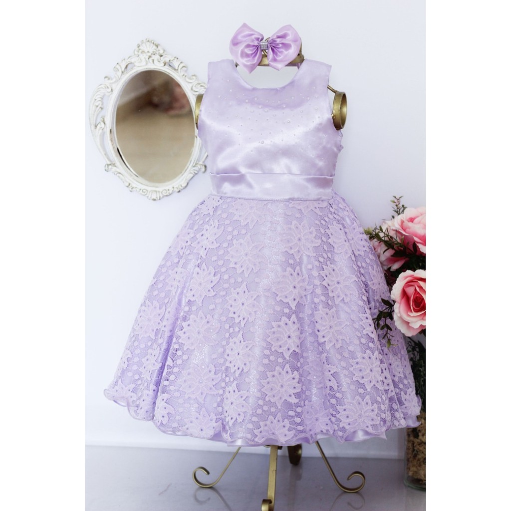 Vestido Infantil Juvenil  Realeza Princesa Sofia Festa Aniversario Com Tiara