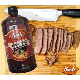 Fumaça Liquida 1 Litro Sabor Defumado Hamburguer Carnes Massas Aves Peixes