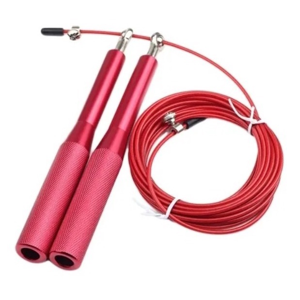 Corda Pular Aluminio Aço 3m Crossfit 2 Rolamentos Speed Rope Profissional Exercício Treino Funcional Academia Boxe