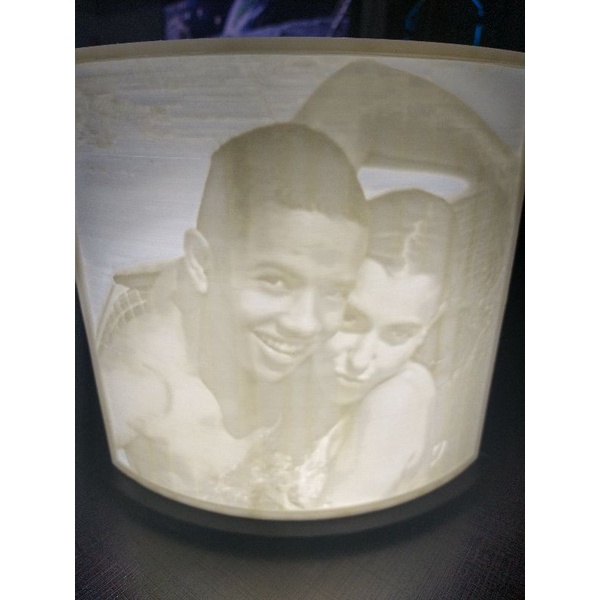 LUMINÁRIA FOTO IMPRESSÃO 3D - Personalizada (Litofania)