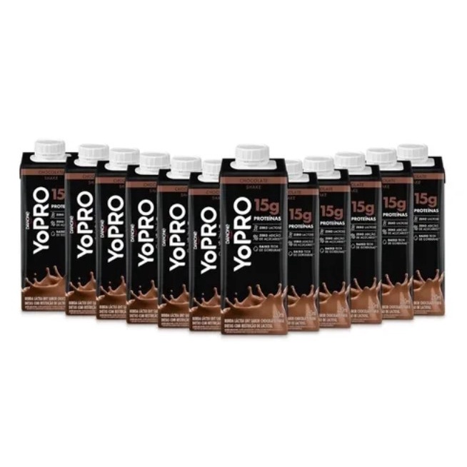 Kit 12 Bebida Láctea YoPro Chocolate 250ml