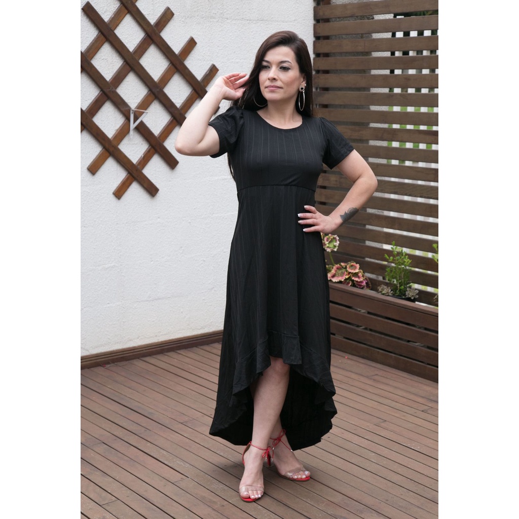 Vila Clothes Vestido mullet negro-crema elegante Moda Vestidos Vestidos mullet 