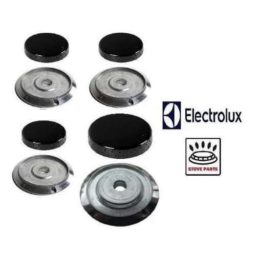 Kit 4 Bocas  Fogao Eletrolux Chef 52sm 52sg Tampas + Bacia