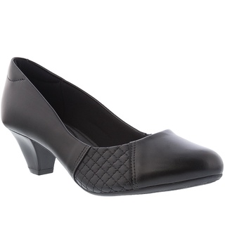Scarpin Modare Ultra Conforto Salto Grosso Matelassê Preto