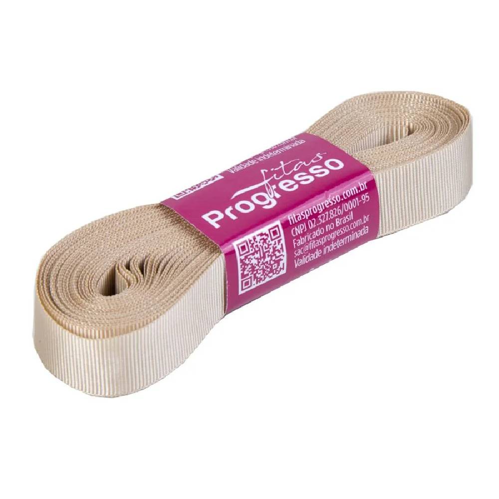 Fita Gorgurão Progresso 15mm nº3 - 10m Cor 236 Bege - 1un em Oferta na Shopee